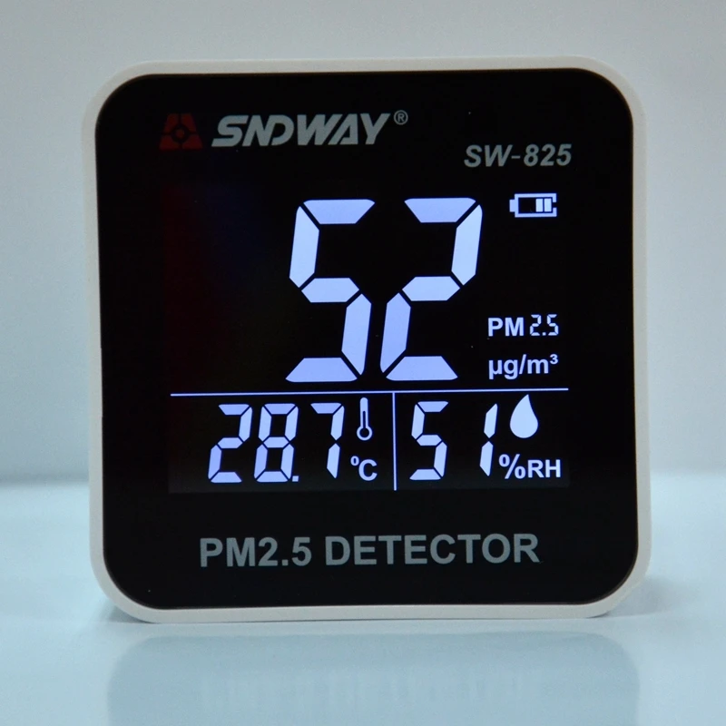 Лазерный детектор газа SNDWAY PM2.5 цифровой монитор качества воздуха мини ЖК-дисплей