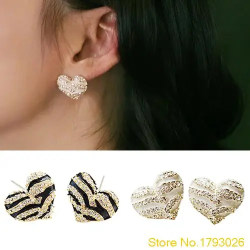 1 пара женские серьги гвоздики в форме сердца|studs earrings fashion jewelry|earings jewelryearrings jewelry |