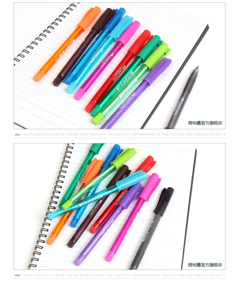 Faber castell 10 шт. художественная многоцветная шариковая ручка многофункциональные гладкие забавные шариковые ручки для письма школьные канцелярские принадлежности студенческий подарок