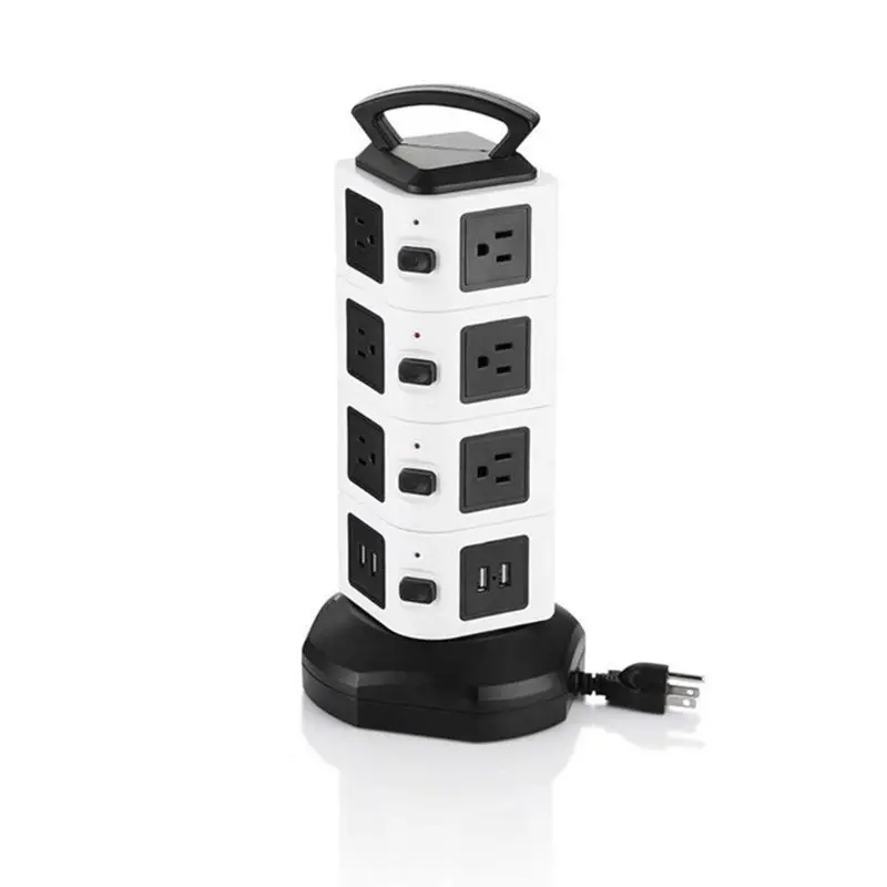 Сетевой фильтр с защитой от перенапряжения USB вертикальная зарядка розетка 14