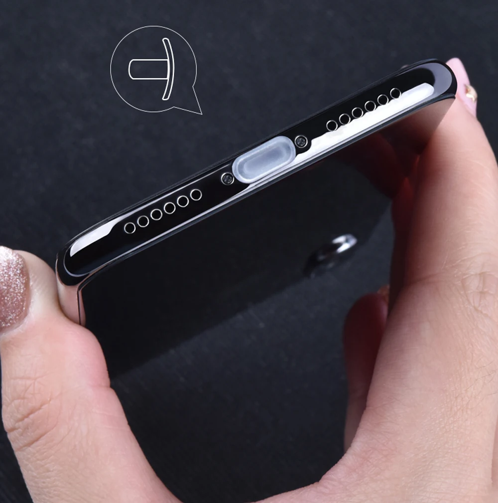 Чехол для iPhone 7 8 Plus X/XS / XR/Xs Max защита от пыли из мягкого силикона 2 упаковки