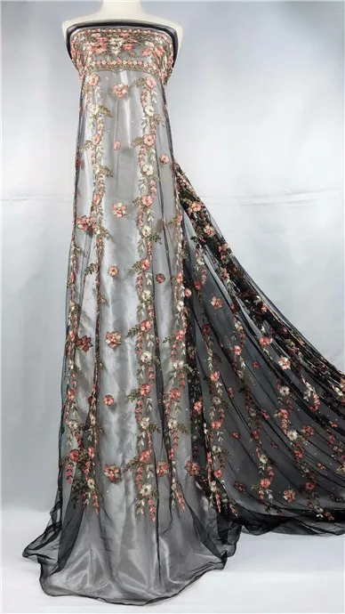Beautiful India Women Wedding Lace Fabric African beads Net Laces Bride And Groom Dress Fabrics Ankara Mesh Tulle Voile | Дом и сад