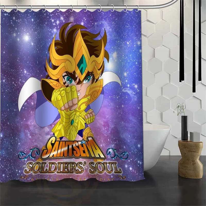 Водонепроницаемая занавеска для душа Saint Seiya ванной из полиэстера 165x180см 180x200см P