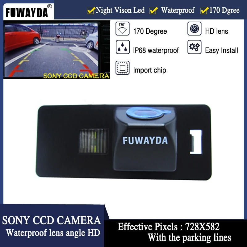 Камера заднего вида FUWAYDA с ночным видением и чипом SONYCCD для AUDI A1 A4 (B8) A5 S5 Q5 TT / PASSAT R36