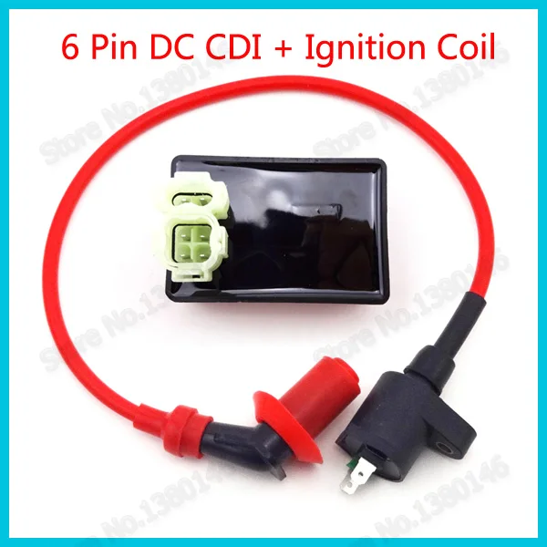 Performance Racing Ignition Coil 6 Pin DC CDI Box For Kymco SYM Vento 50cc 125cc 150cc Engine GY6 Moped Scooter | Автомобили и