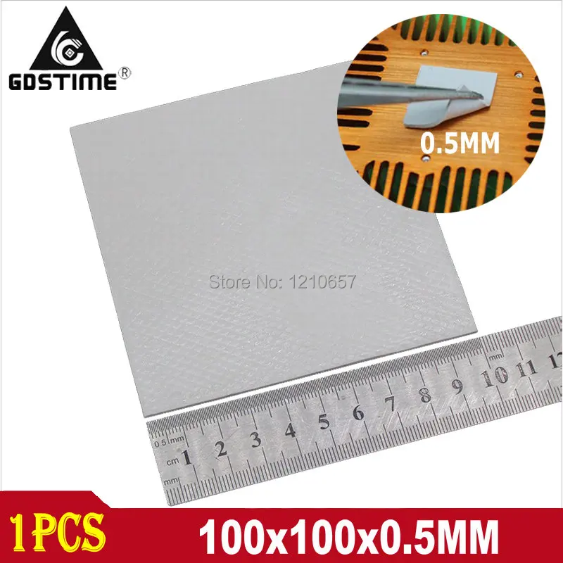 1 шт./партия термопрокладка для ЦП компьютера 100x100x0 5 мм|pad steel|pad redcpu box |