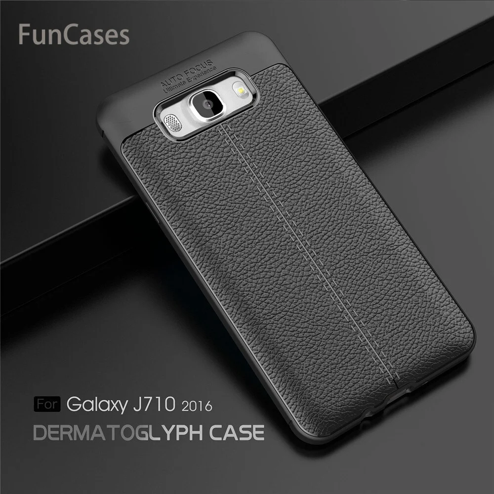 Для samsung Galaxy J7 2016 j710 чехол силиконовый Роскошный из искусственной кожи с рисунком