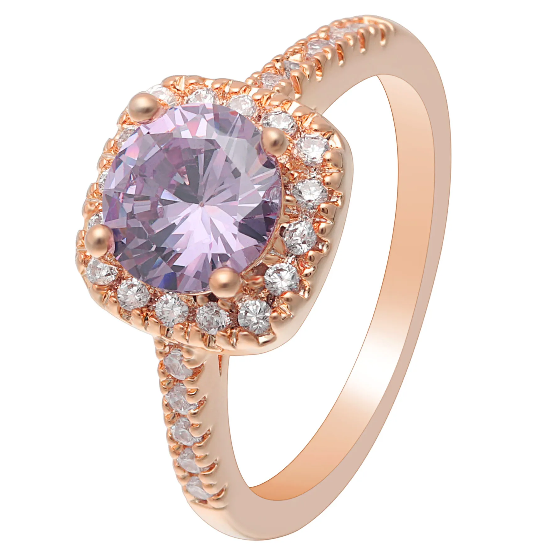purple rose gold Обручальное кольцо для женщин, обручальные кольца, белое золото, 925 пробы, серебро, обручальное кольцо, фиолетовый, розовый камень, квадратный Cz ювелирное изделие - Цвет основного камня: purple rose gold