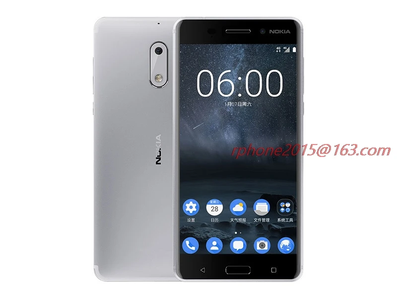 Nokia 6 LTE Восстановленный мобильный телефон 4G 16MP Android 7 Octa Core 5 ''отпечаток пальца