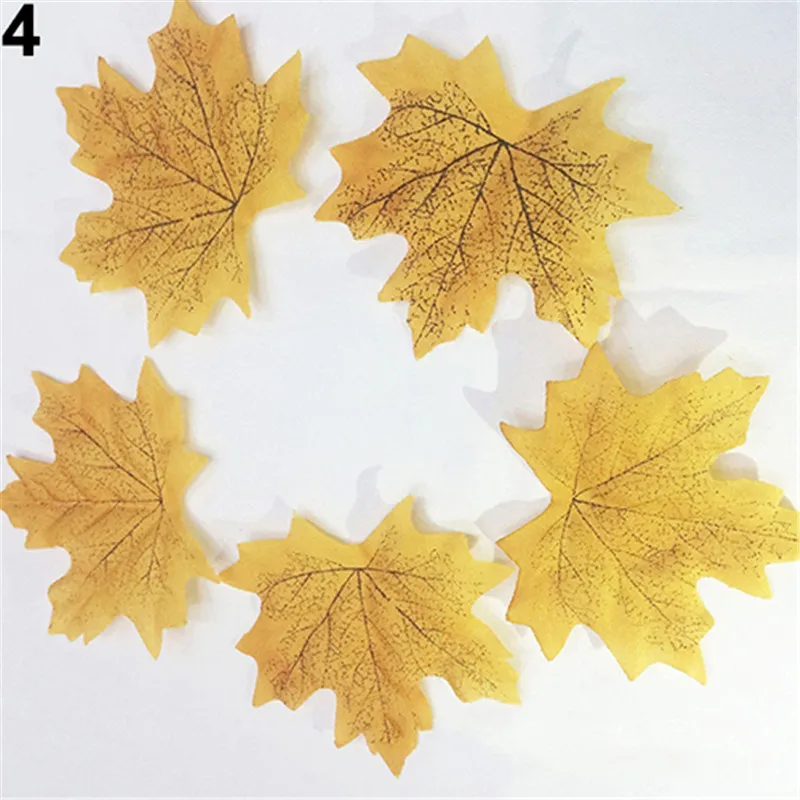 100 шт осенние листья Свадебные сувениры кленовые украшения вечерние