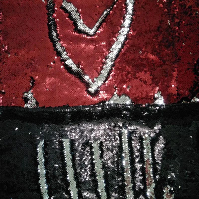 Двусторонняя атласная ткань с двусторонними пайетками 30 х25 см 2 цвета|fabric for diy|fabric