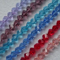 mixed colors 4mm 6mm 8mm 10mm 12mm cut faceted crystal glass twisted beads wholesale gl 67