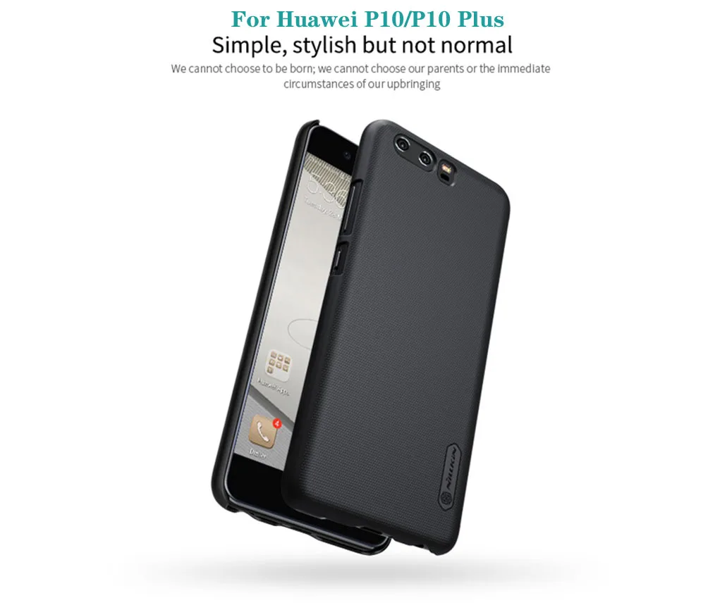 Чехол для Huawei P10 P10+ Plus чехол Nillkin супер матовый защитный Жесткий ПК Защита задней крышки черный чехол для телефона для Huawei P10 Plus