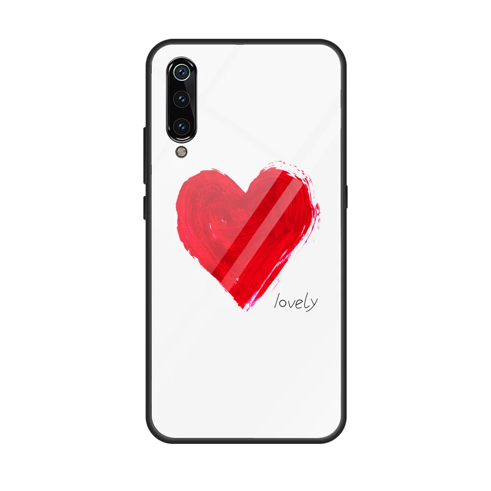 1101 Красный mi 7 Note 7 Pro Note 6 Pro Red mi K20 Pro Red mi 6 Pro mi 9T mi 9 mi 8 mi x3 чехол противоударное покрытие звездное пространство закаленное стекло чехол - Цвет: 1101