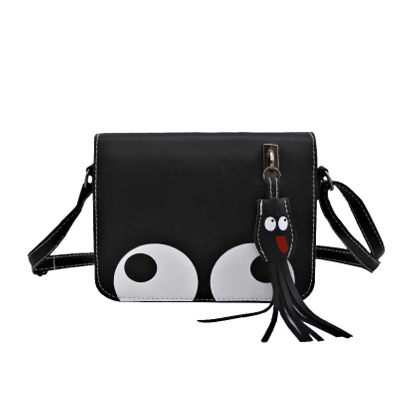 Женская сумка Обложка сумки многоцветный мультфильм глаза небольшая площадь