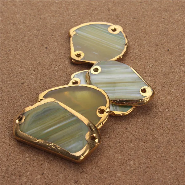 1 шт./лот модные нестандартные украшения подвески из натурального зеленого камня