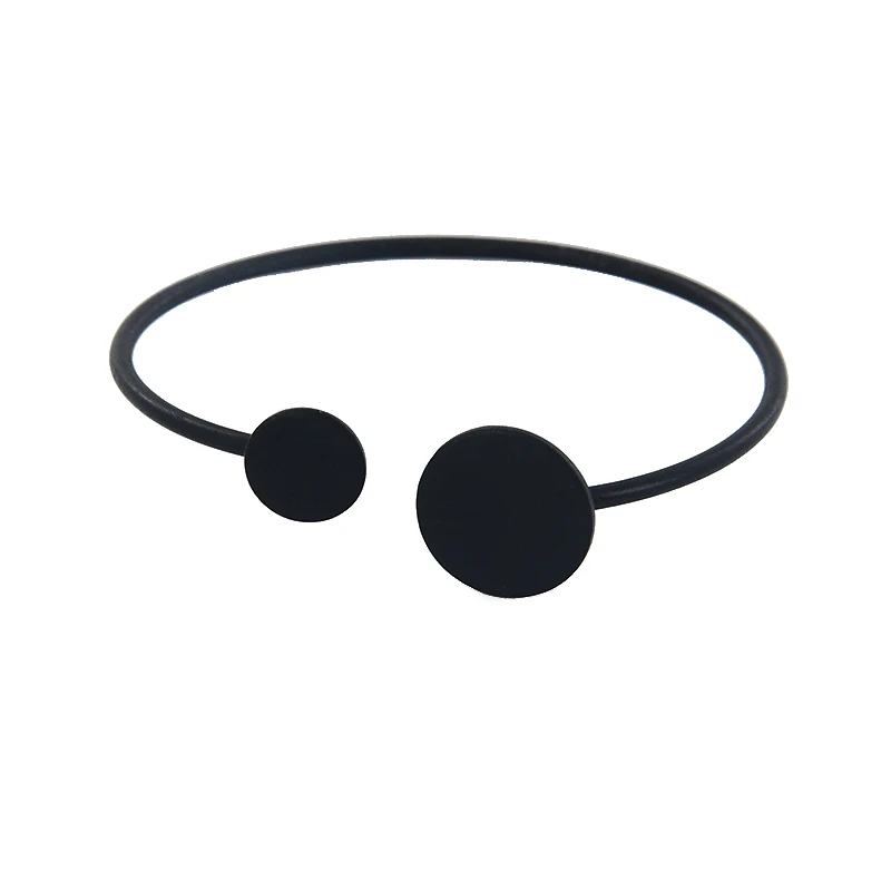 

Браслеты-манжеты унисекс, простой Асимметричный браслет с двойным кольцом, регулируемый Золотой Серебристые браслеты дружбы круглой формы...