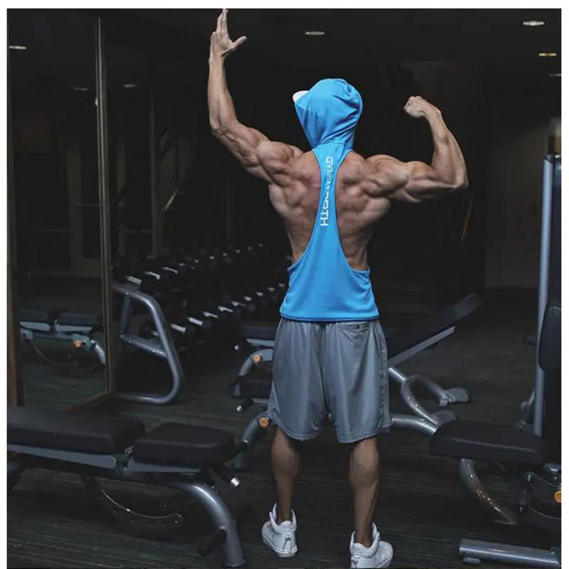 GYMNORTH мужские толстовки с капюшоном, одежда для фитнеса, бодибилдинг, майка, мужская спортивная одежда без рукавов, футболки