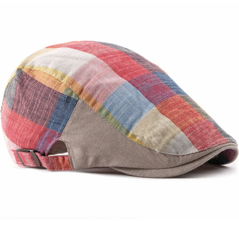 HT2276 весна лето берет Кепка для мужчин и женщин клетчатая плоская кепка Ivy Newsboy