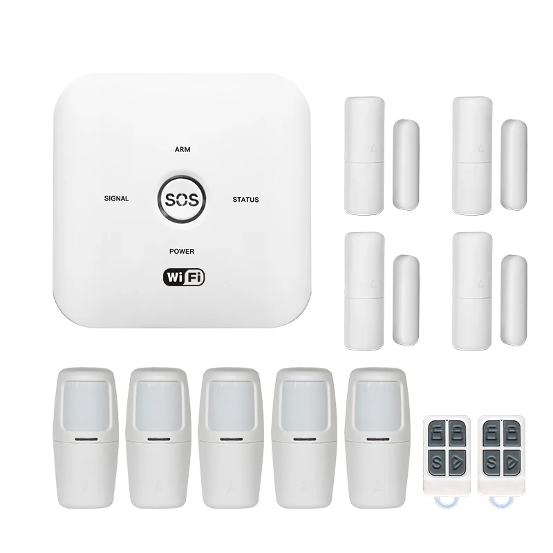 Золотой Tuya Smart Wifi+ GSM Беспроводная умная домашняя система охранной сигнализации совместима с Alexa - Цвет: Золотой