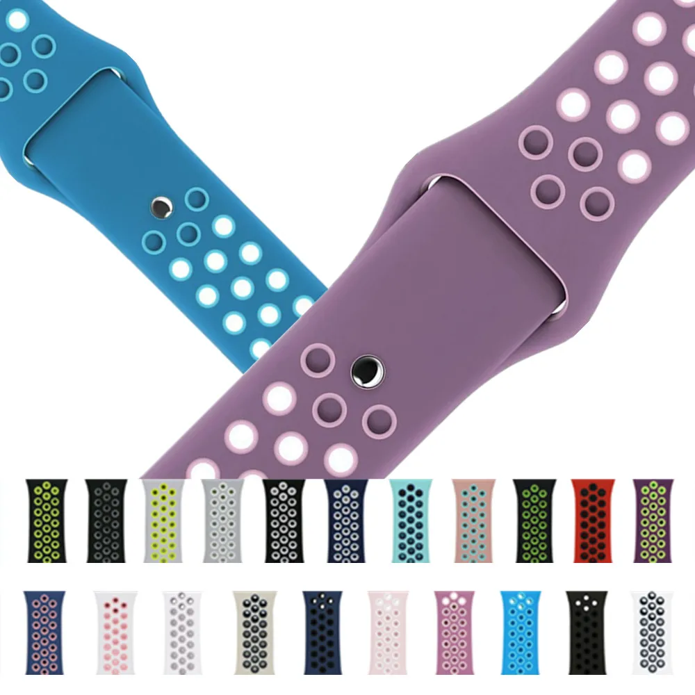 Силиконовый ремешок для наручных часов amazfit bip 38 мм 42 Ga laxy 46 Gear sport S2 s3 Frontier