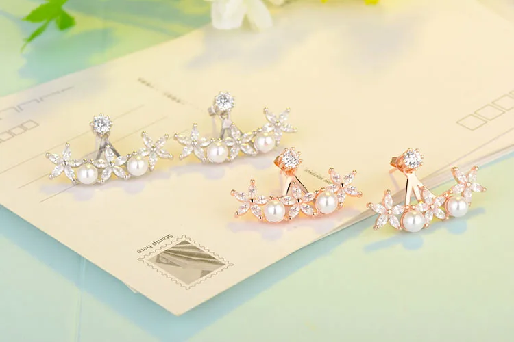 

KITEAL 925 Fashion New Brand Design Luxurio silver plated female earrings for women star kolczyki wedding decoration