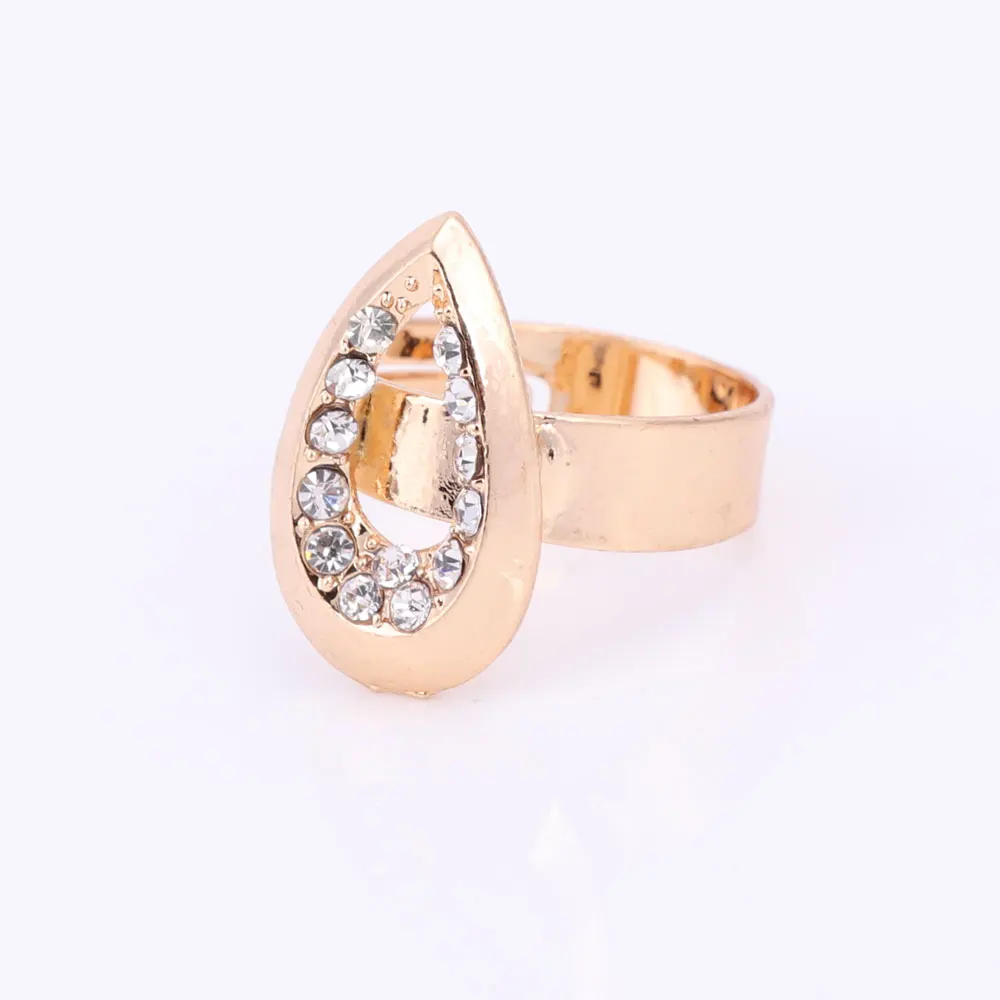 Женские Ювелирные наборы с кристаллами колье браслеты кольца золотого цвета