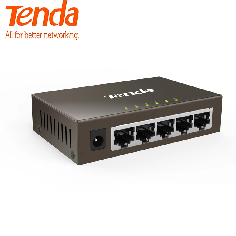Tenda TEG1005D 5 Порты Gigabit Ethernet, 10/100/1000 Мбит коммутатор для интернет-сети, Auto MDI/MDIX