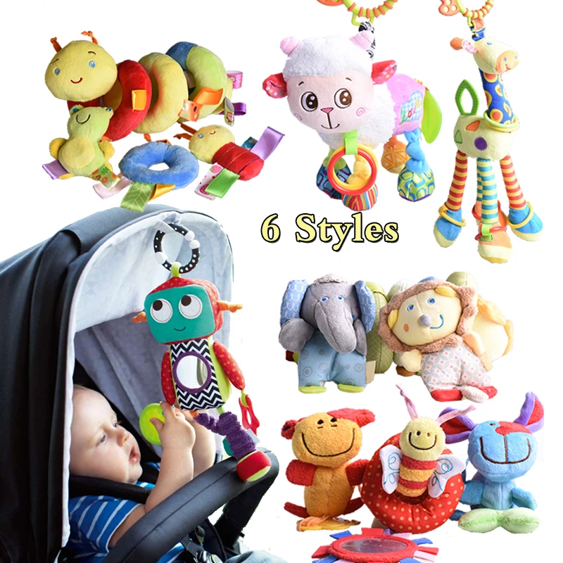 Детские мягкие плюшевые детские Игрушечные лошадки коляска кроватка висит