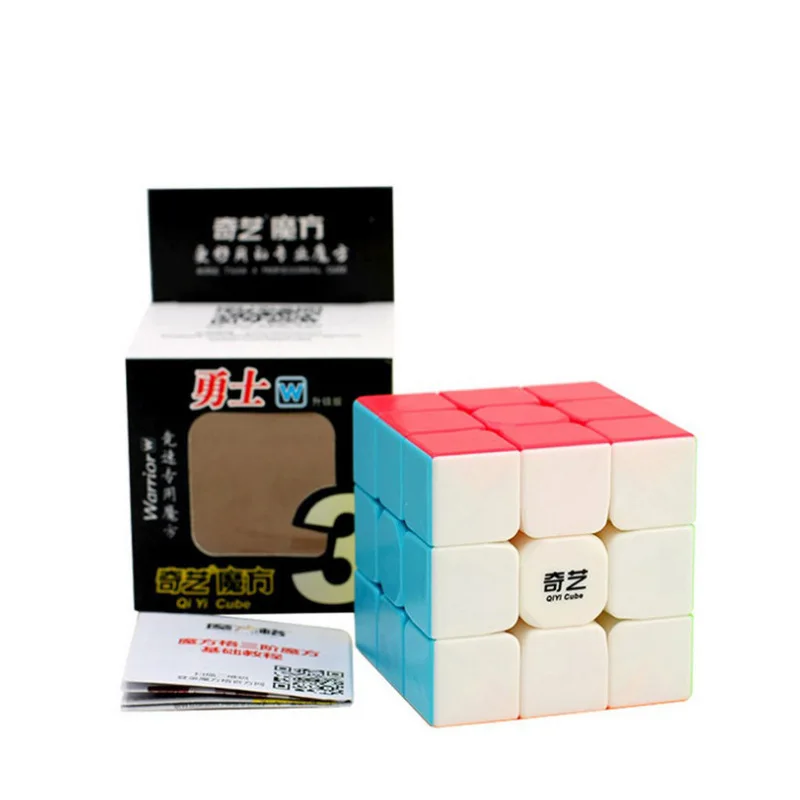 Кубик рубика Qiyi Warrior W 3x3x3 скоростной куб Stickerless Professional Magic Cube Пазлы красочные Развивающие игрушки для детей кубик рубик антистресс