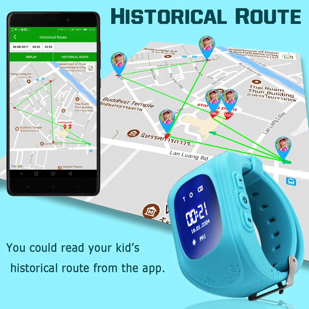Для Childreb анти потерянный монитор детские наручные часы c7OLED экран gps Детские умные