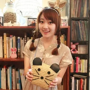 Женская плетеная пляжная сумочка брендовая миниатюрная сумка на ремне через