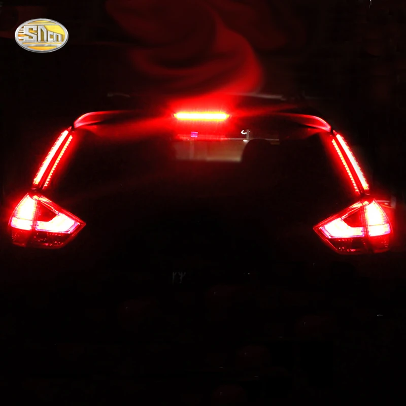 Светодиодные задние фары SNCN для Nissan X trail 2014 2016 стоп сигналы хромированные
