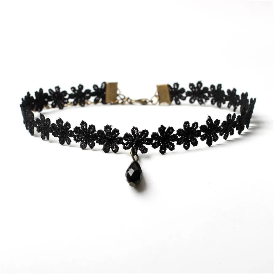 5 Pieces Necklace Choker Hot Set Velvet Classic Gothic Tattoo Lace Cute and Elegant Dropshipping JU24 | Украшения и аксессуары