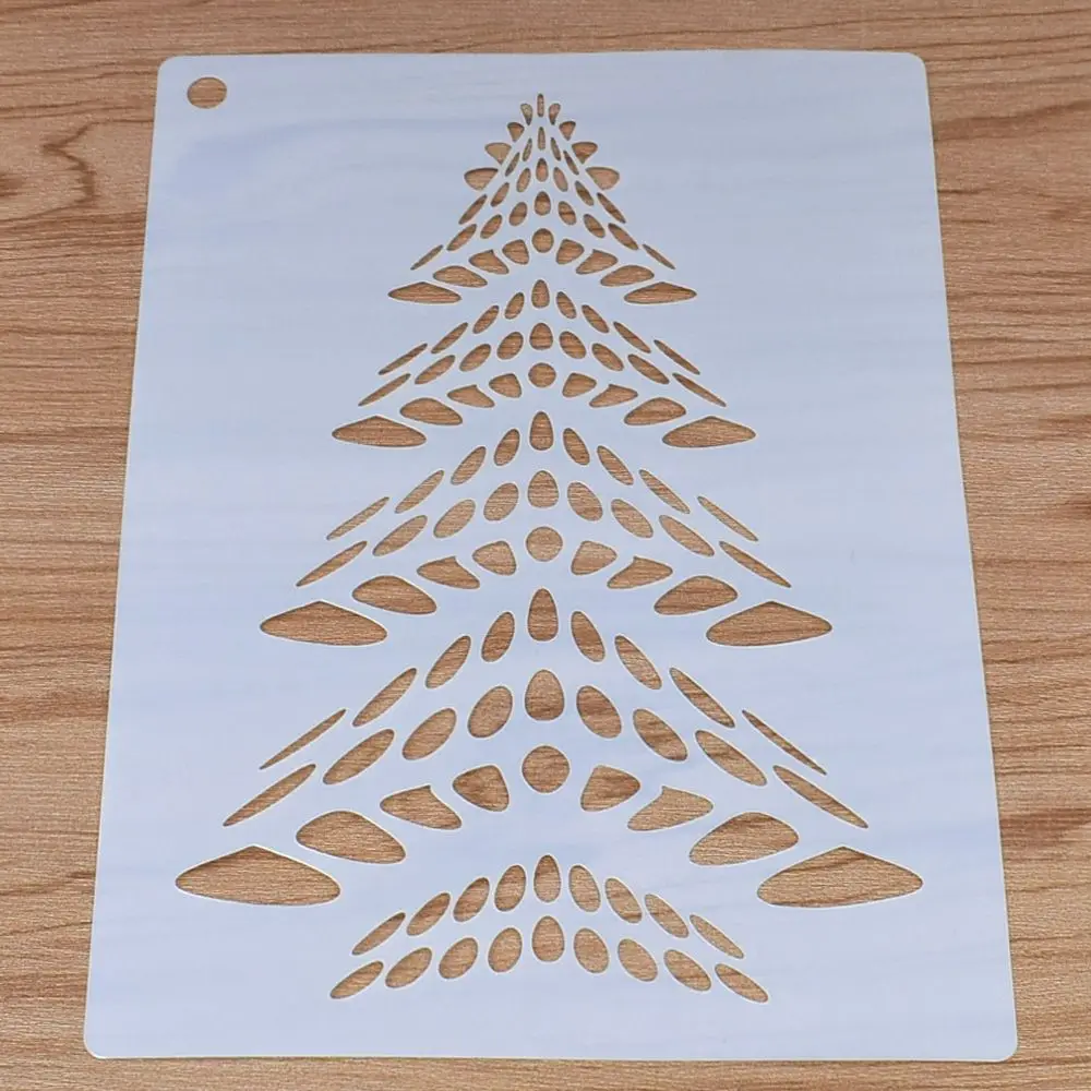1 шт. Рождественская елка сосна в форме многоразовые трафареты аэрограф живопись