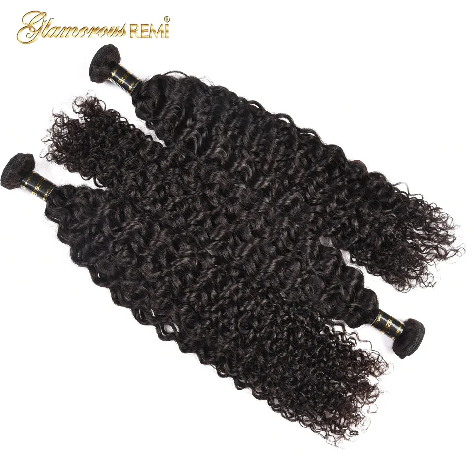 3 пучка предложения бразильские Remy человеческие волосы завитые для наращивания
