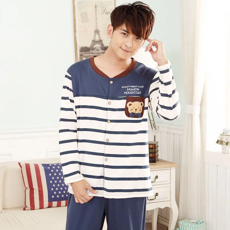 Couples Pajamas cotton plus velvet warm long - sleeved suit casual relaxed home service nightclothes free shipping | Женская одежда