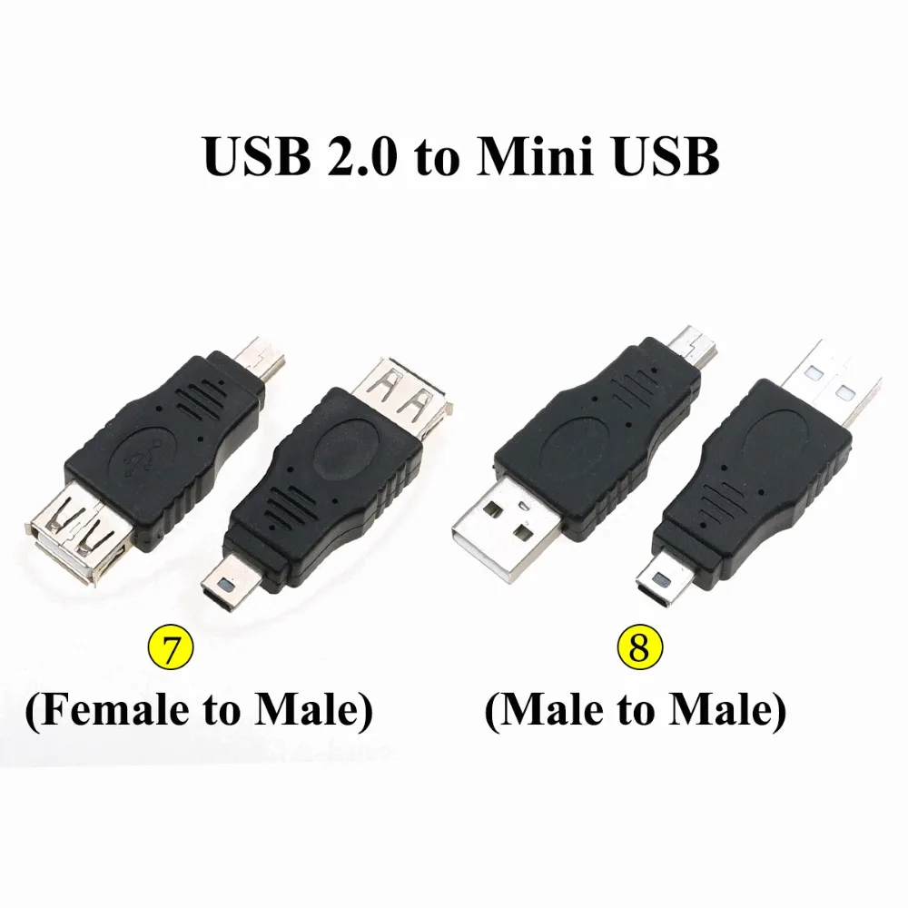 YuXi черный OTG 5pin F/M Mini USB Micro адаптер конвертер Папа мама 2 0 гаджеты для