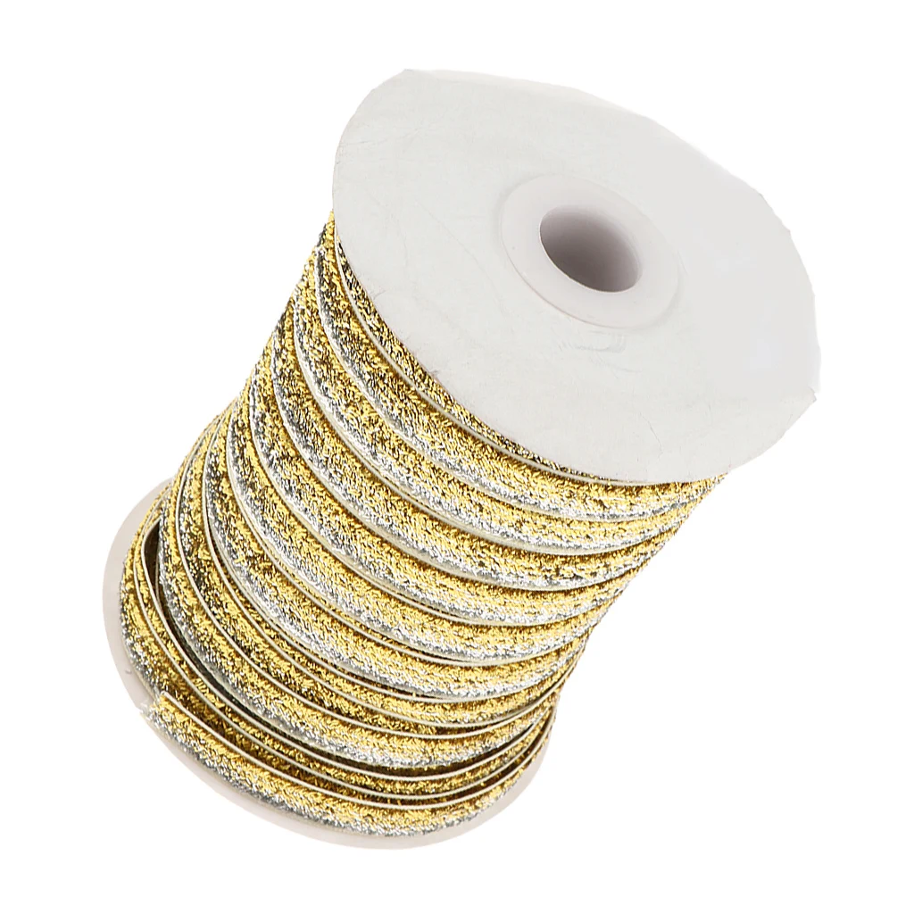 45 м/рулон 10 мм металлическая блестящая бархатная лента для рукоделия зажимы