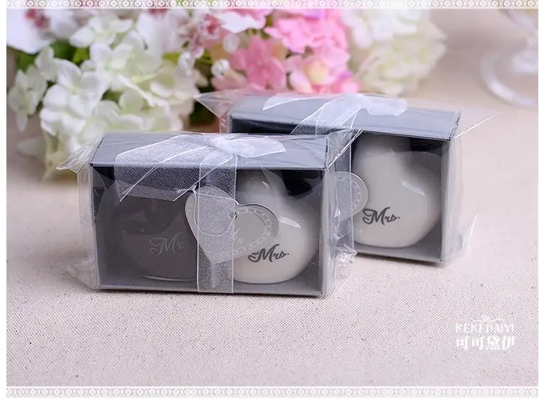 Оптовая продажа 200 шт. (100 пар)/партия свадебные сувениры в форме сердца