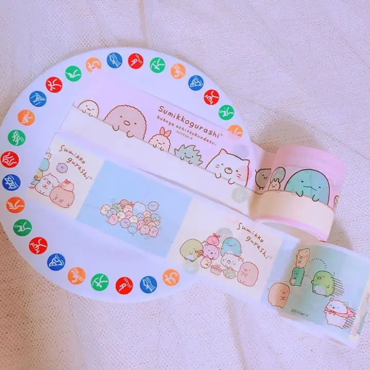 1 шт. Милая угловая тварь Sumikko Gurashi клейкая лента DIY Скрапбукинг наклейка этикетка маскирующая наклейка Классические игрушки