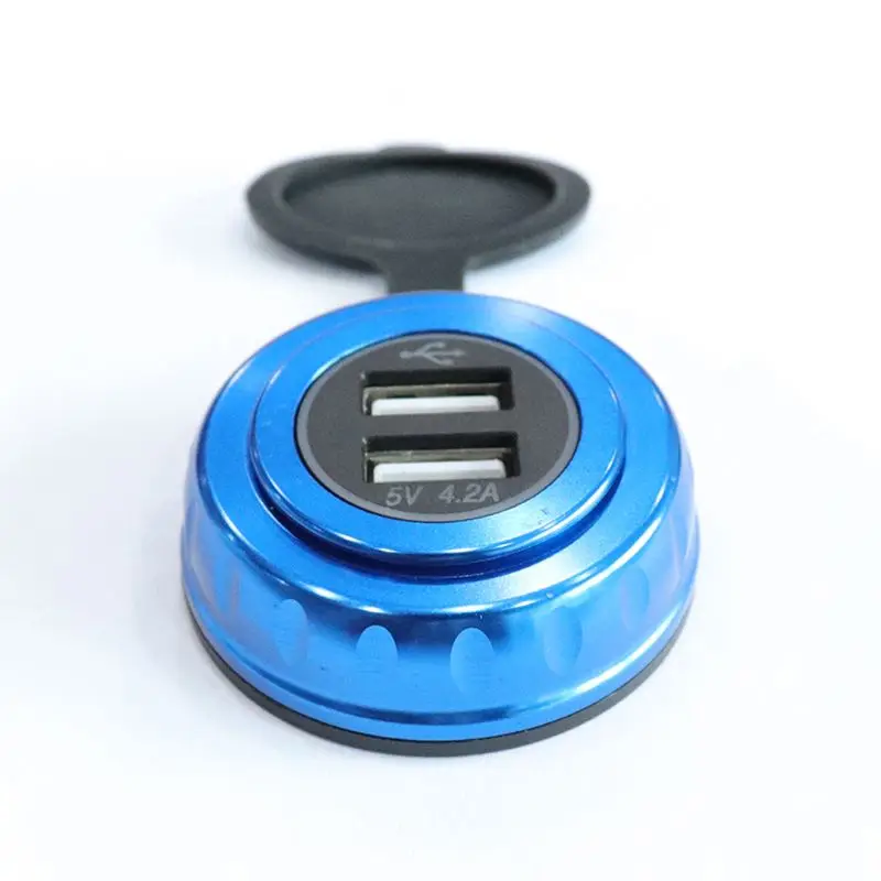 Универсальный DIY Водонепроницаемый двойной Порты USB Зарядное устройство 5 V/2.1A светодиодный Мощность разъем адаптера с кабелем для постоянного тока 12 V-24 V автомобилей транспортных средств лодка