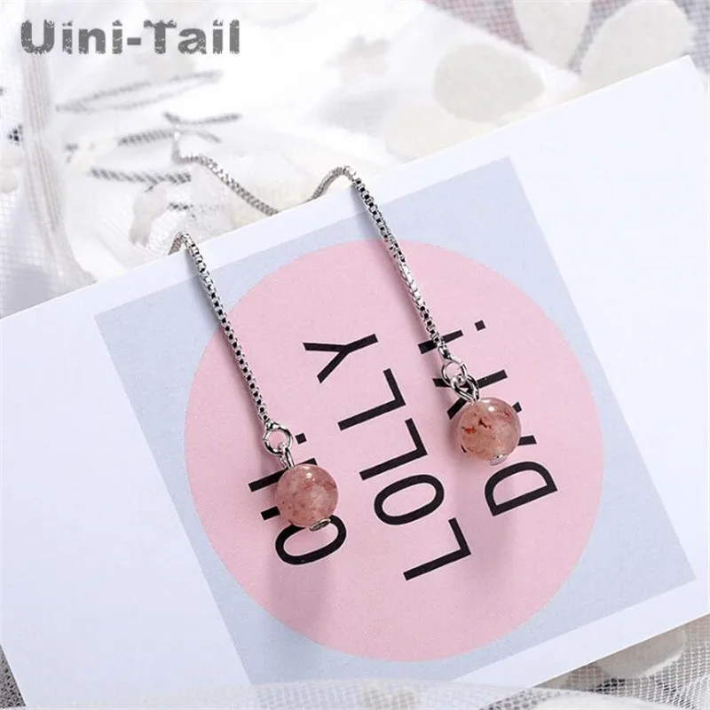 Горячие новые серьги Uini Tail с искусственными серебряными сердечками для девушек