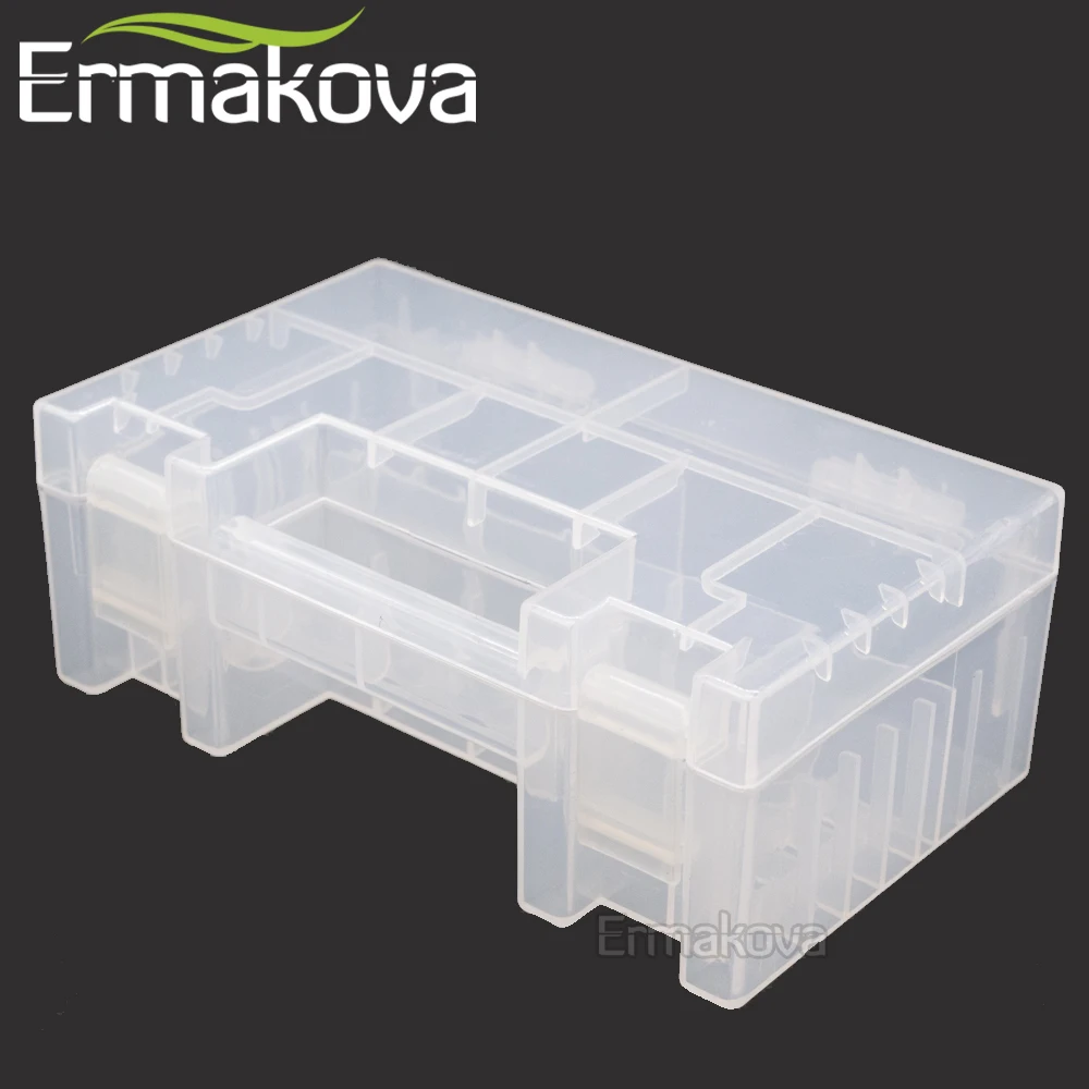 ERMAKOVA жесткий пластмассовый футляр для аккумулятора/органайзера/держателя/контейнера коробка для хранения батарей для AAA, AA, 9V батареи, картридера и SD карты