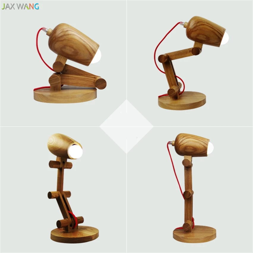 JW_Rural скандинавские для чтения глаз деревянные настольные лампы спальни