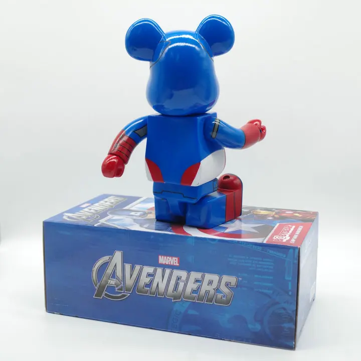 Отправка ems 400% bearbrick be@ rbrick игрушка MEDICOM Капитан Америка модная игрушка украшение-Кукла рождественские подарки 28 см
