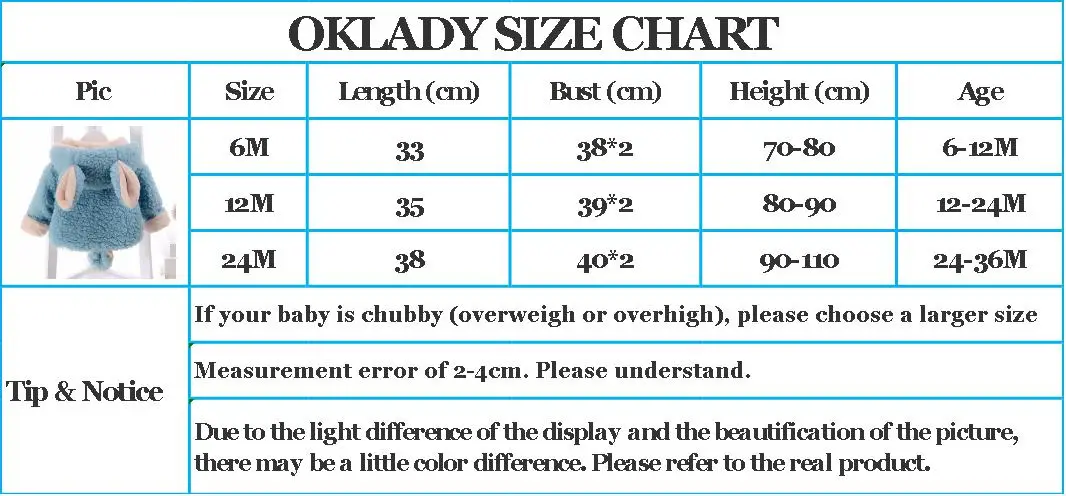 OKLADY Newborn Baby Winter Clothes Coat 6M Toddler Girl Tops Fall Kid Parka Boy Infant Warm Cotton Hoodies 2T 3T | Детская одежда и