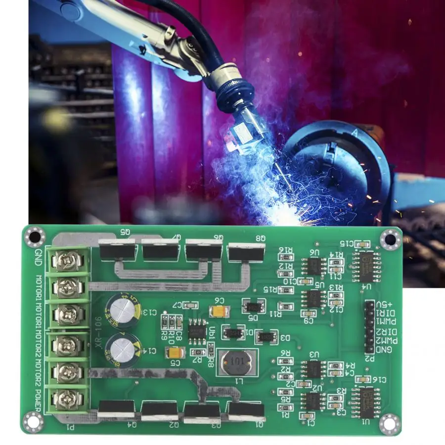 Плата модуля драйвера двойного двигателя 10 а DC IRF3205 MOSFET 3 36 в H образный чип Peak