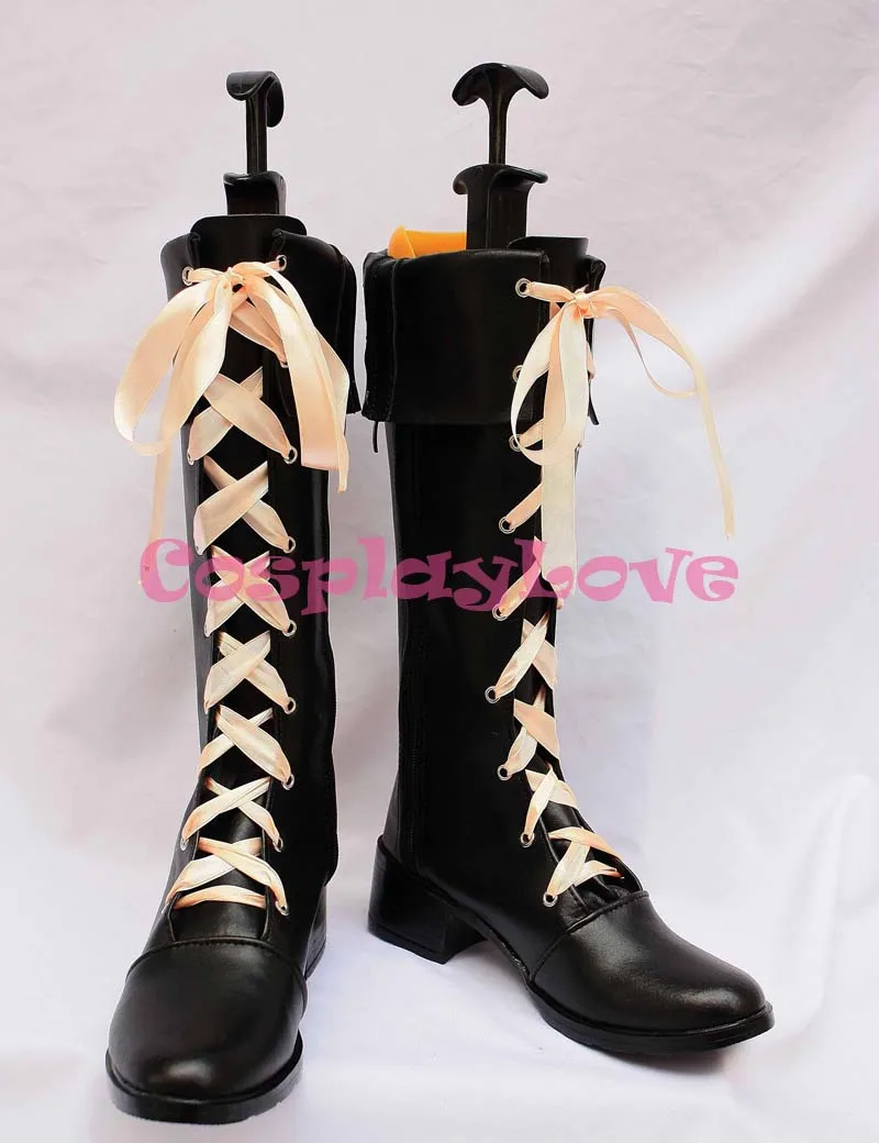 Сделанные на заказ Японские Аниме черные ботинки для косплея Vocaloid Miki рождества