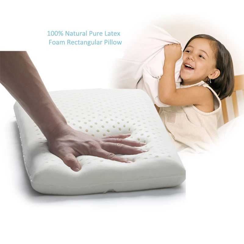 100% натуральный чистый латекс пены прямоугольный медленный отскок памяти подушка